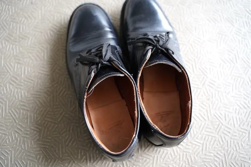Mil-1 Blucher Oxfordのエイジング:上から