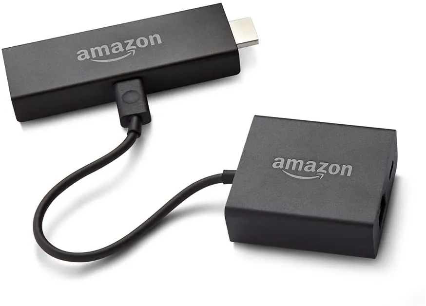 FireTVStickとイーサネットアダプタの接続